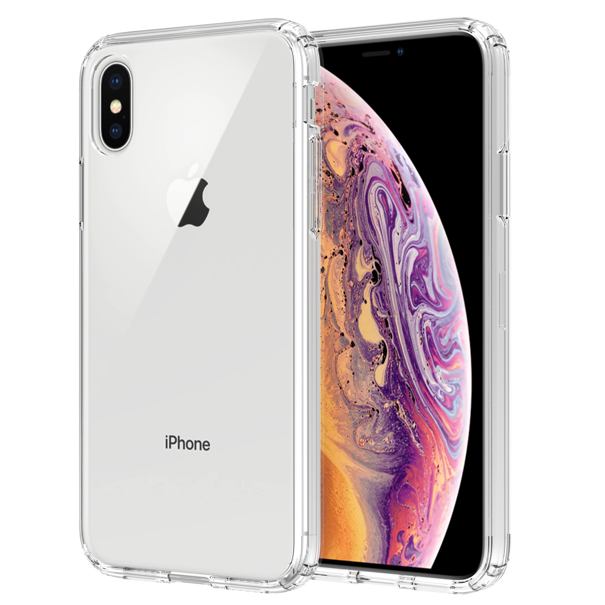 Hybridskal iPhone X/XS Genomskinlig