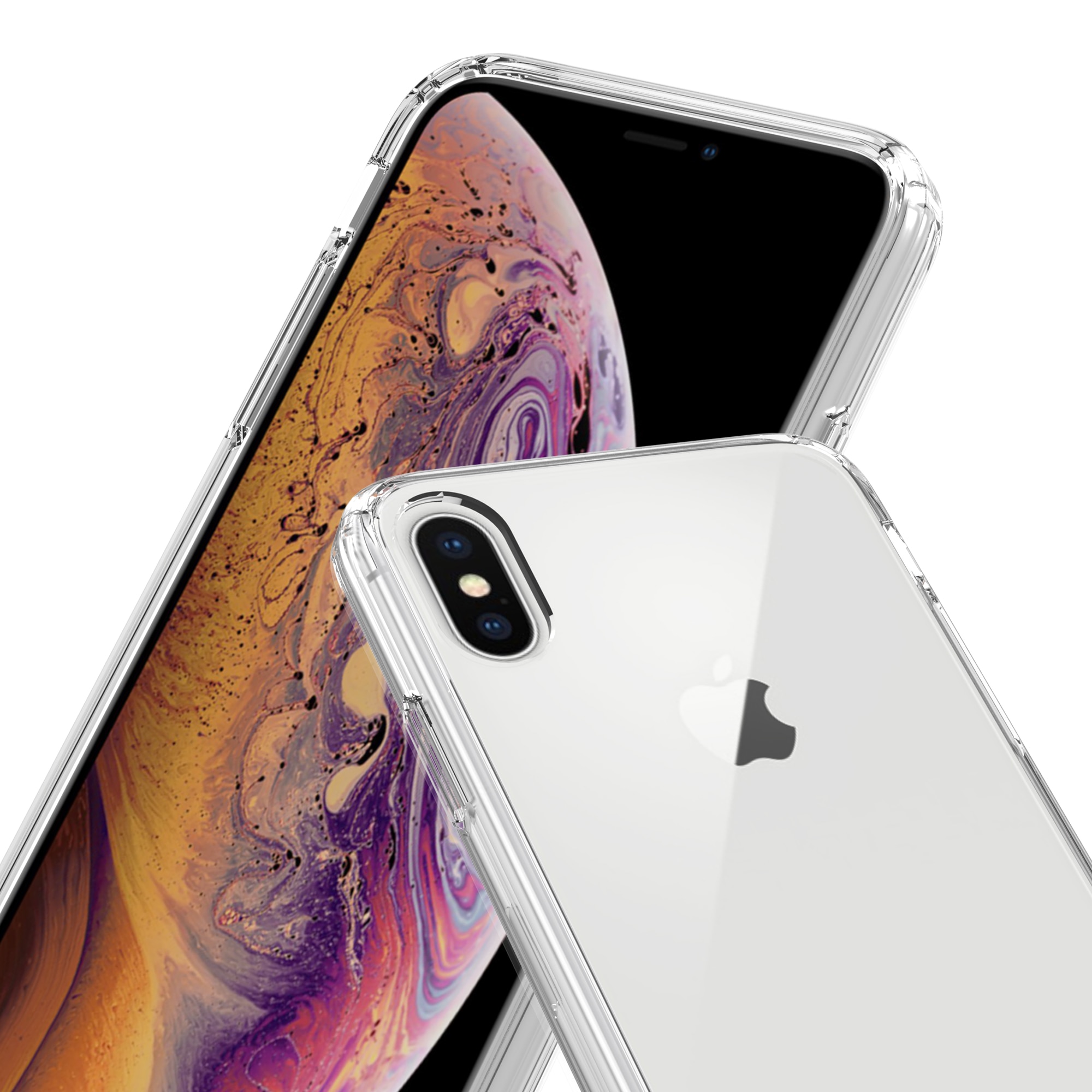 Hybridskal iPhone X/XS Genomskinlig