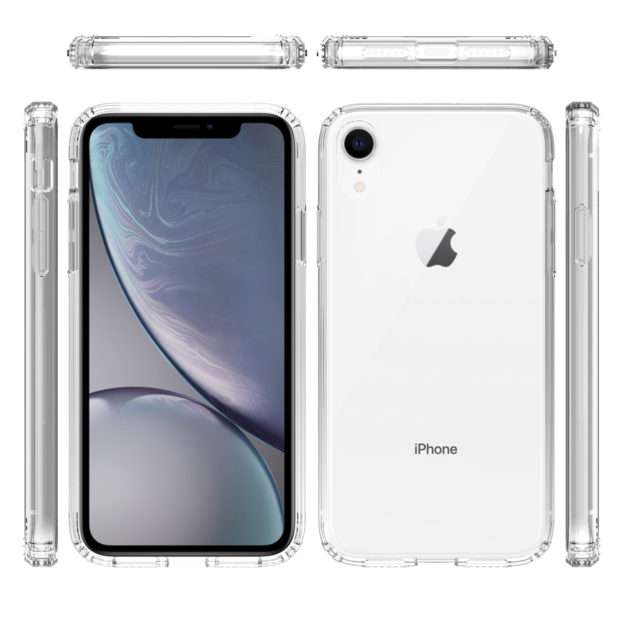 Hybridskal iPhone Xr transparent