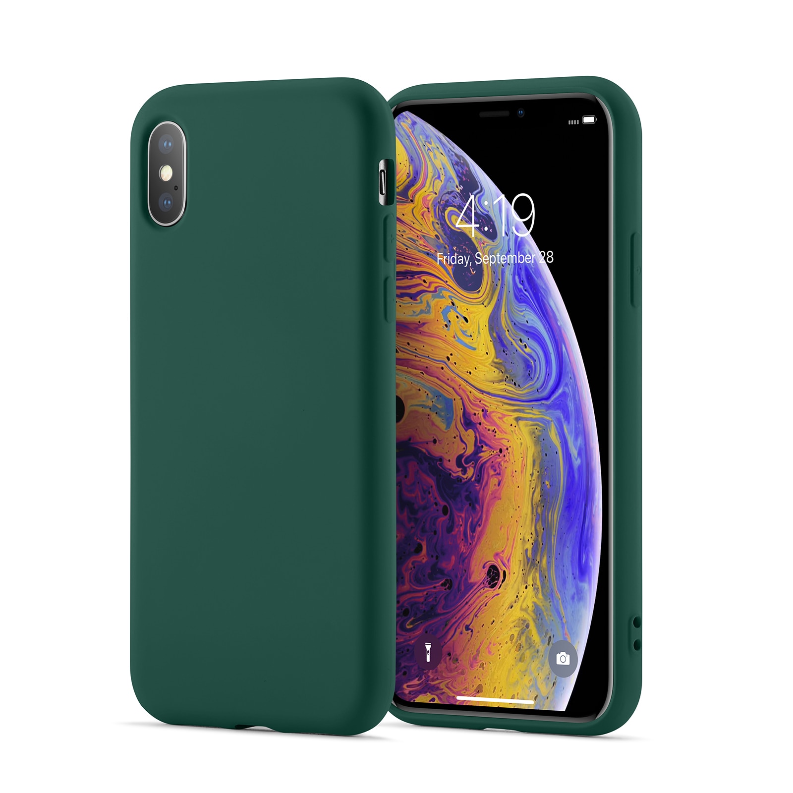 TPU Skal iPhone X/XS mörkgrön