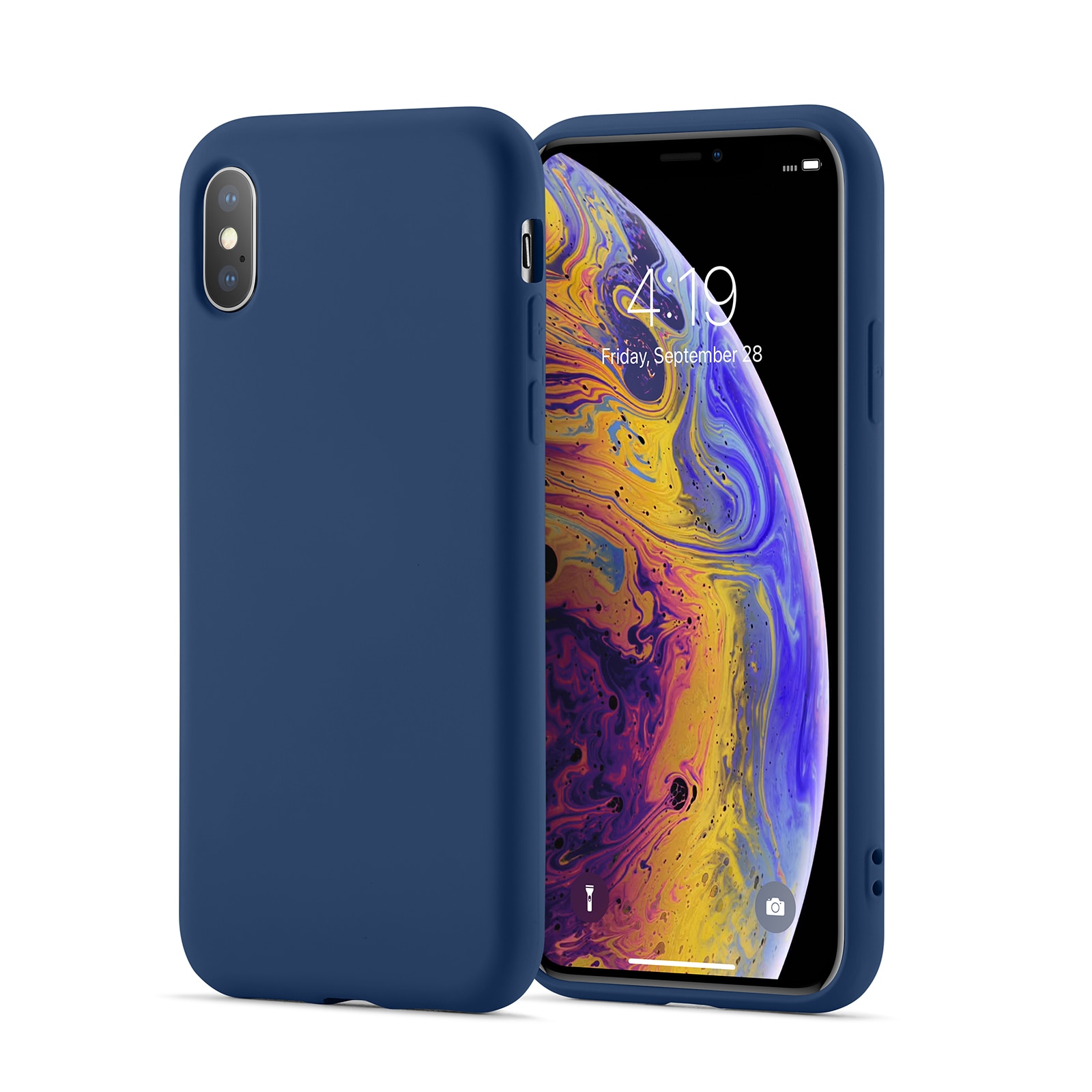 TPU Skal iPhone X/XS mörkblå