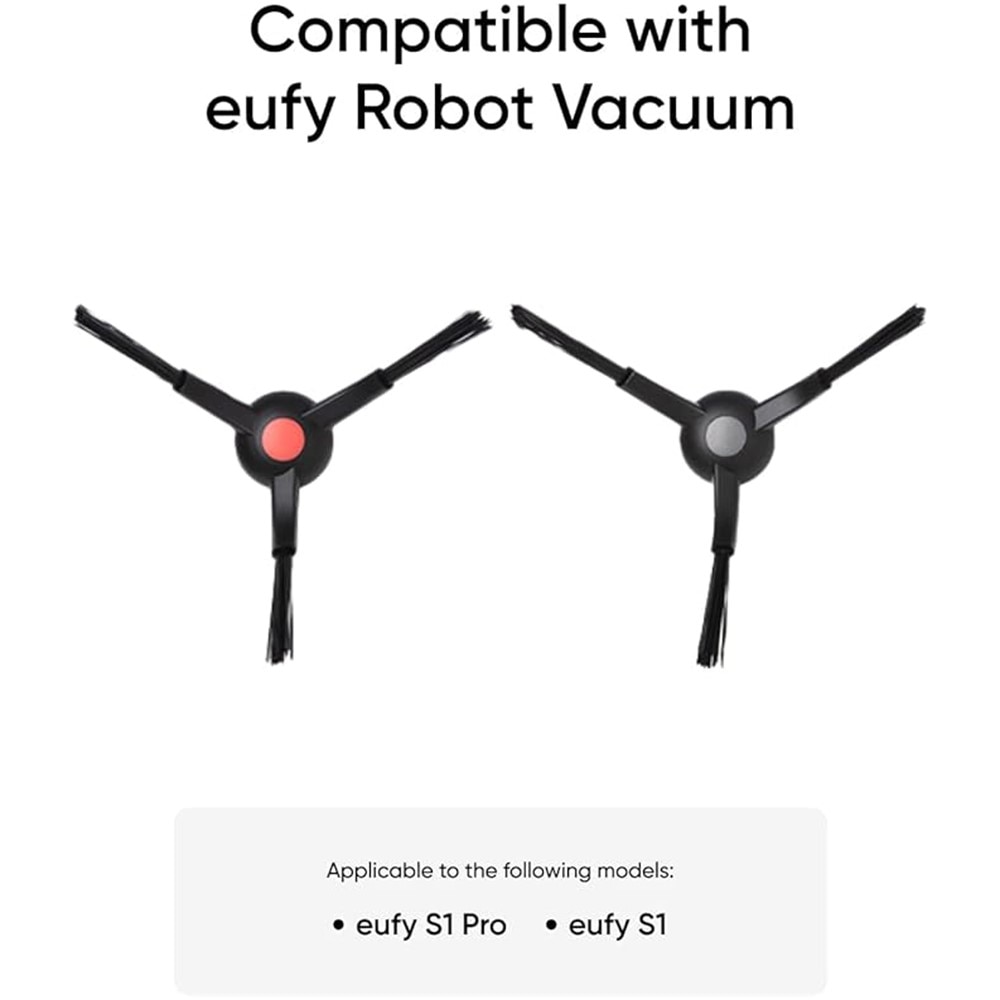 2-pack Sidoborstar Eufy Omni S1 Pro Svart