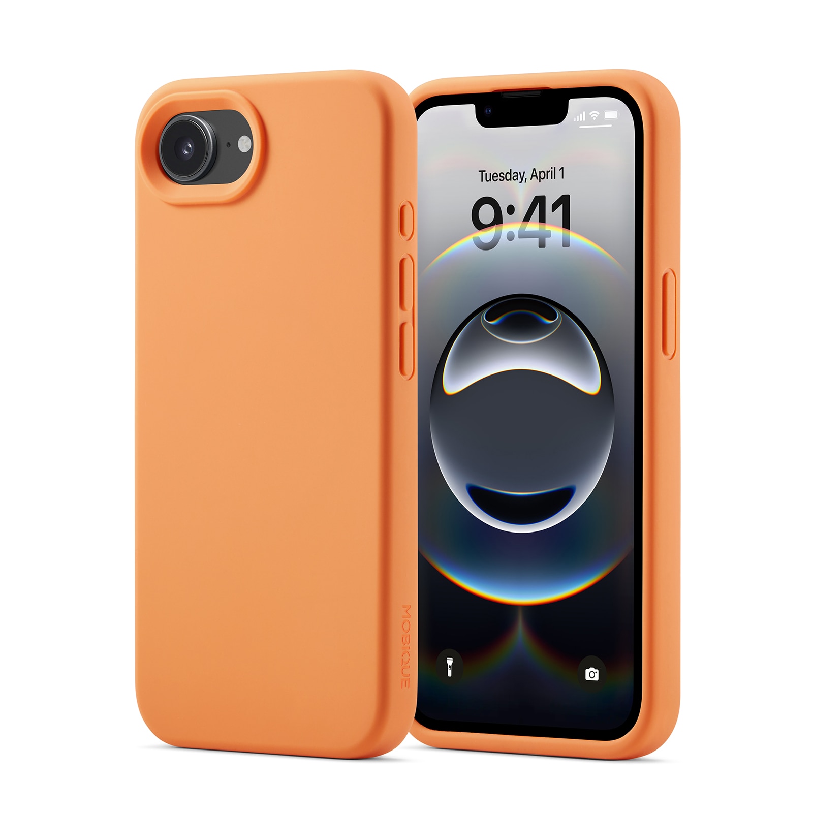 Magnetic Silikonskal iPhone 16e Solar Orange