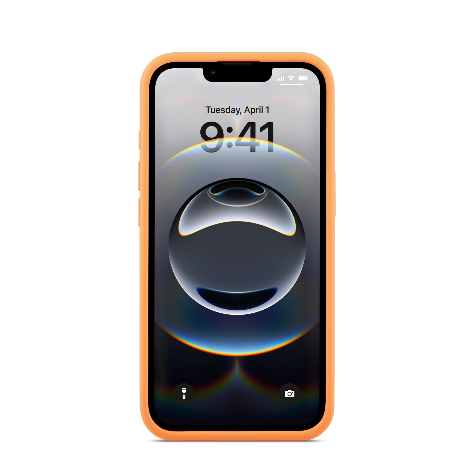 Magnetic Silikonskal iPhone 16e Solar Orange