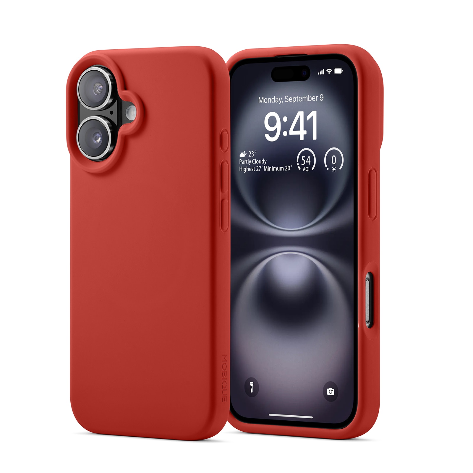 Magnetic Silikonskal iPhone 16 Lava Red