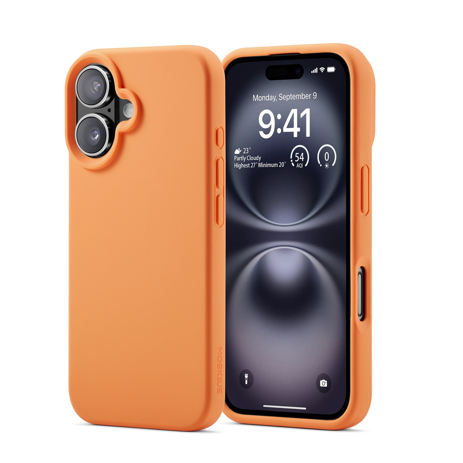 Magnetic Silikonskal iPhone 16 Solar Orange