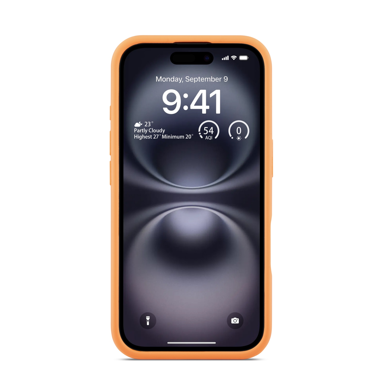 Magnetic Silikonskal iPhone 16 Solar Orange