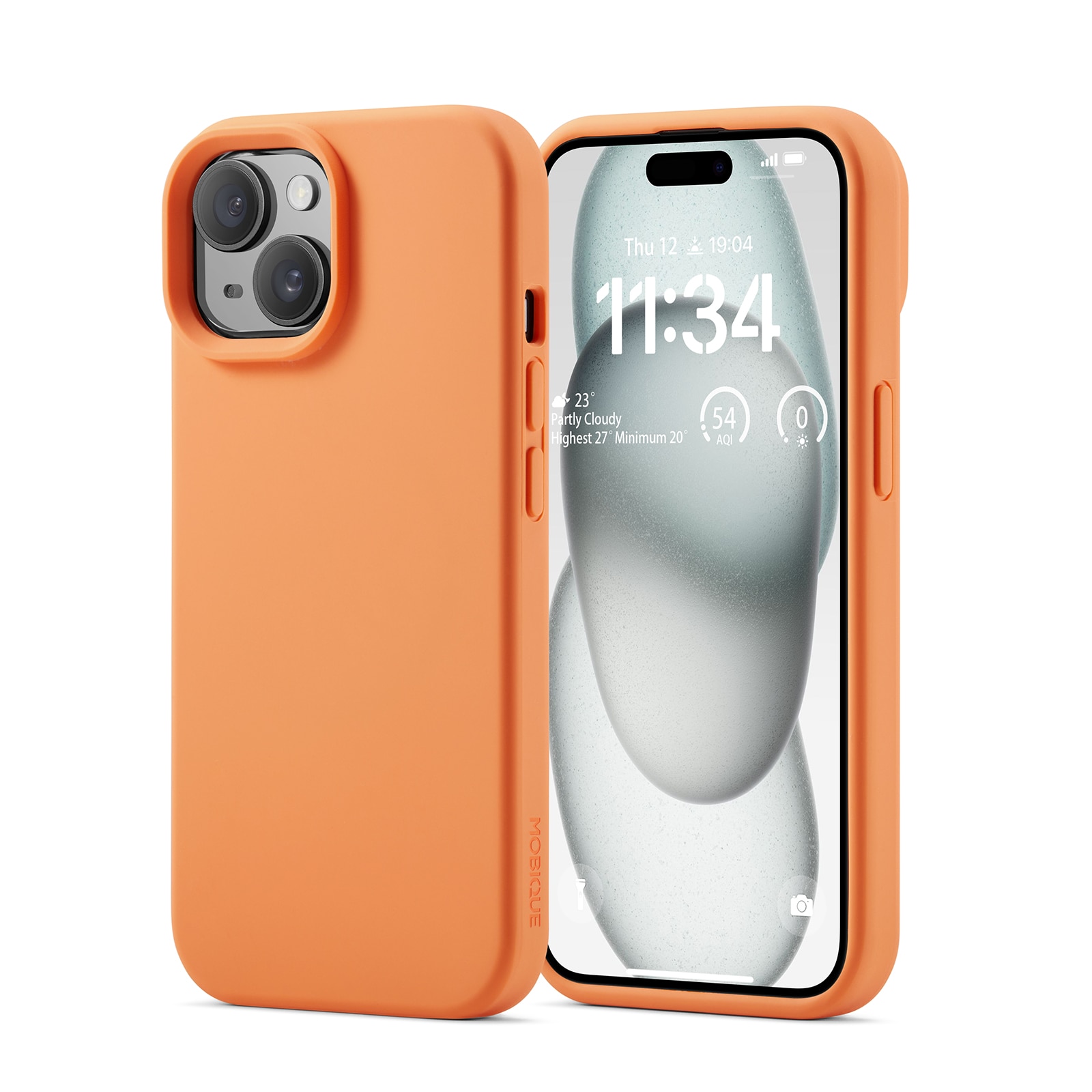 Magnetic Silikonskal iPhone 15 Solar Orange