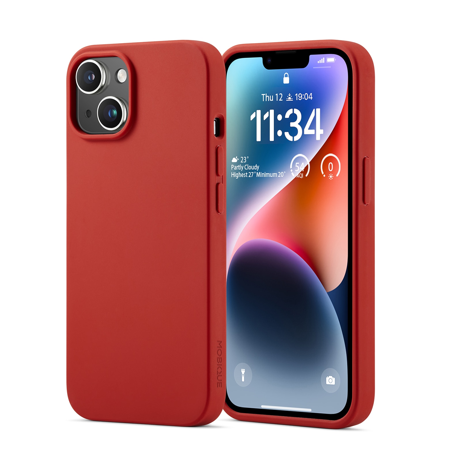 Magnetic Silikonskal iPhone 13 Lava Red