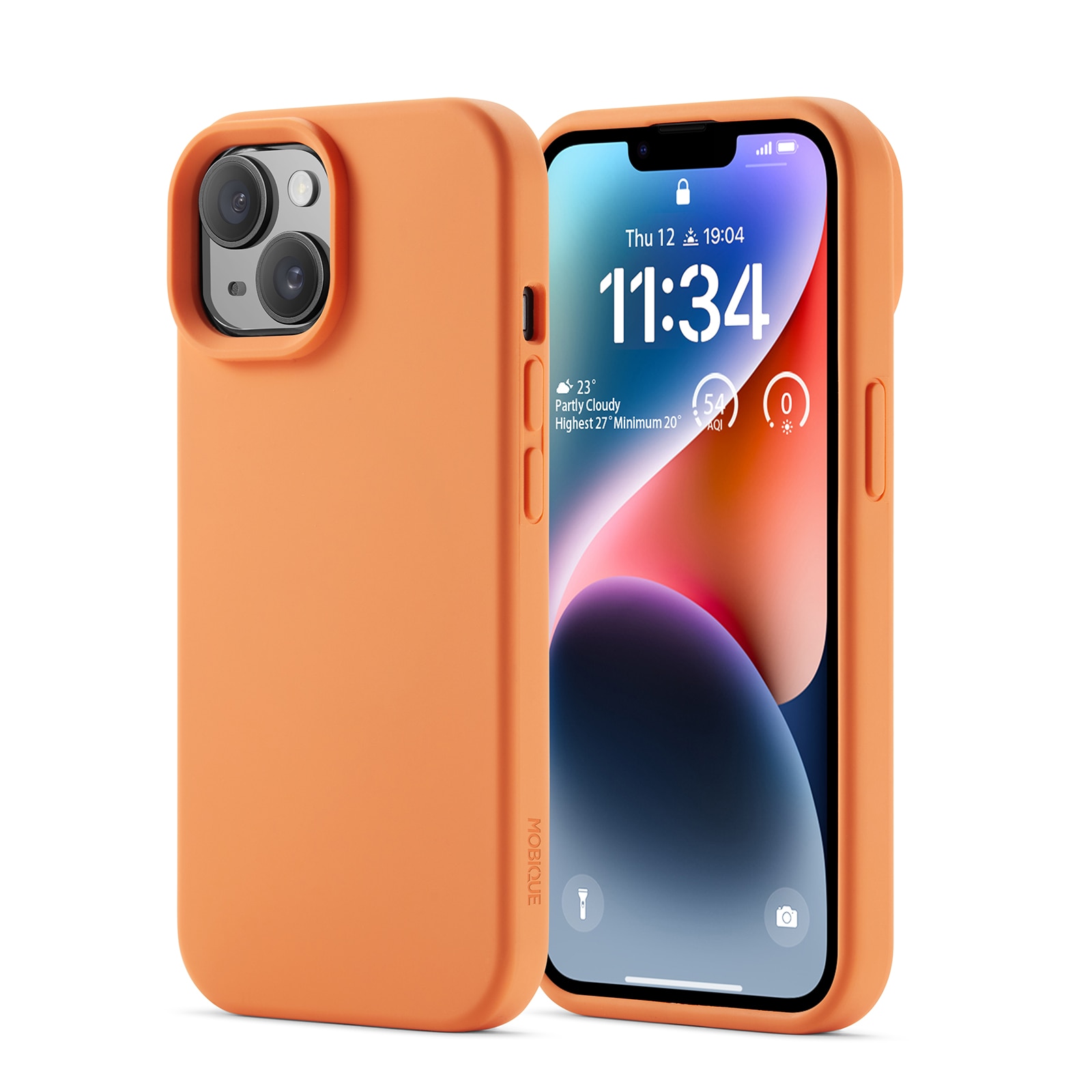 Magnetic Silikonskal iPhone 14 Solar Orange