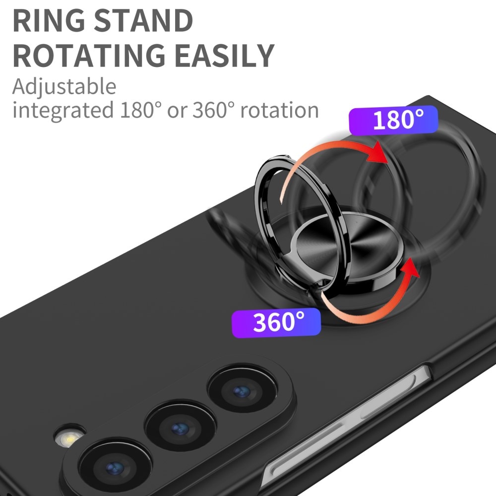 Samsung Galaxy Z Fold 6 skal med magnetisk ringhållare svart