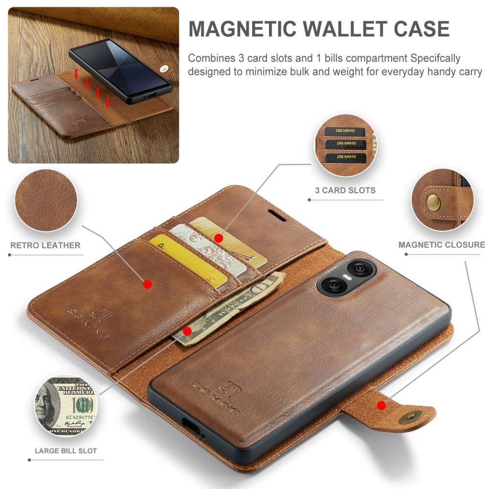 Magnet Wallet Sony Xperia 10 VI Cognac