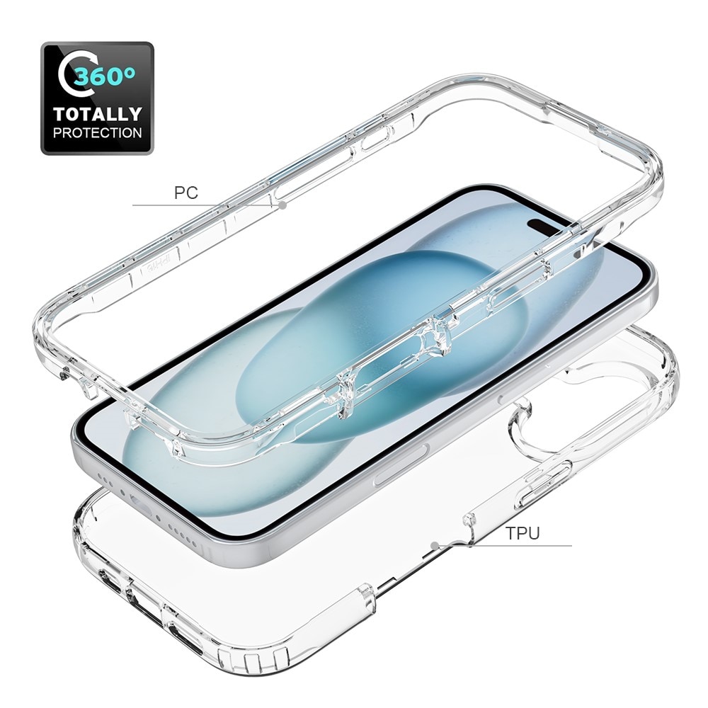 Full Cover Skal iPhone 16 transparent