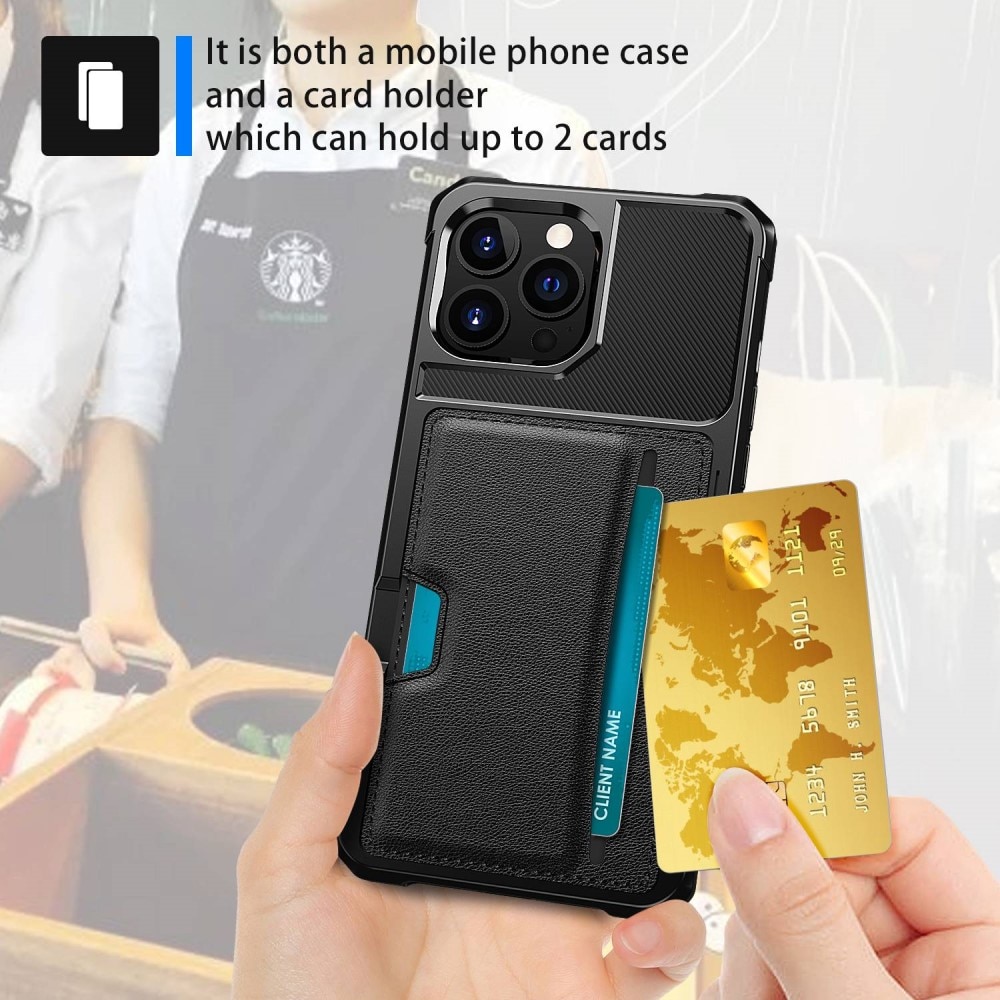 Tough Card Case iPhone 14 Pro svart