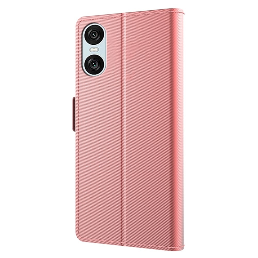 Plånboksfodral Spegel Sony Xperia 10 VI rosa guld