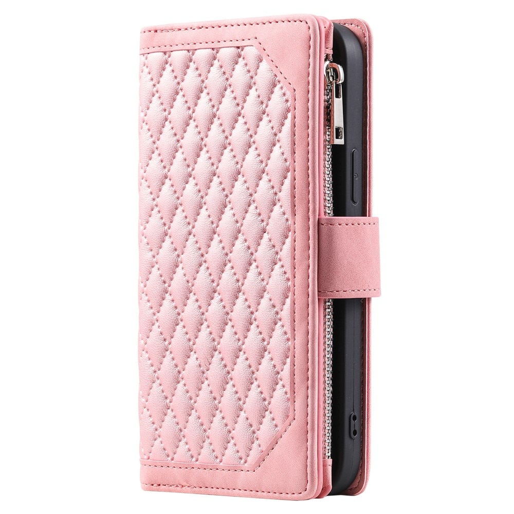 Plånboksväska iPhone 16 Quilted Rosa