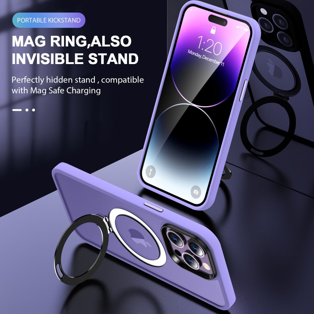 Hybridskal MagSafe Ring iPhone 16 Pro Max Lila