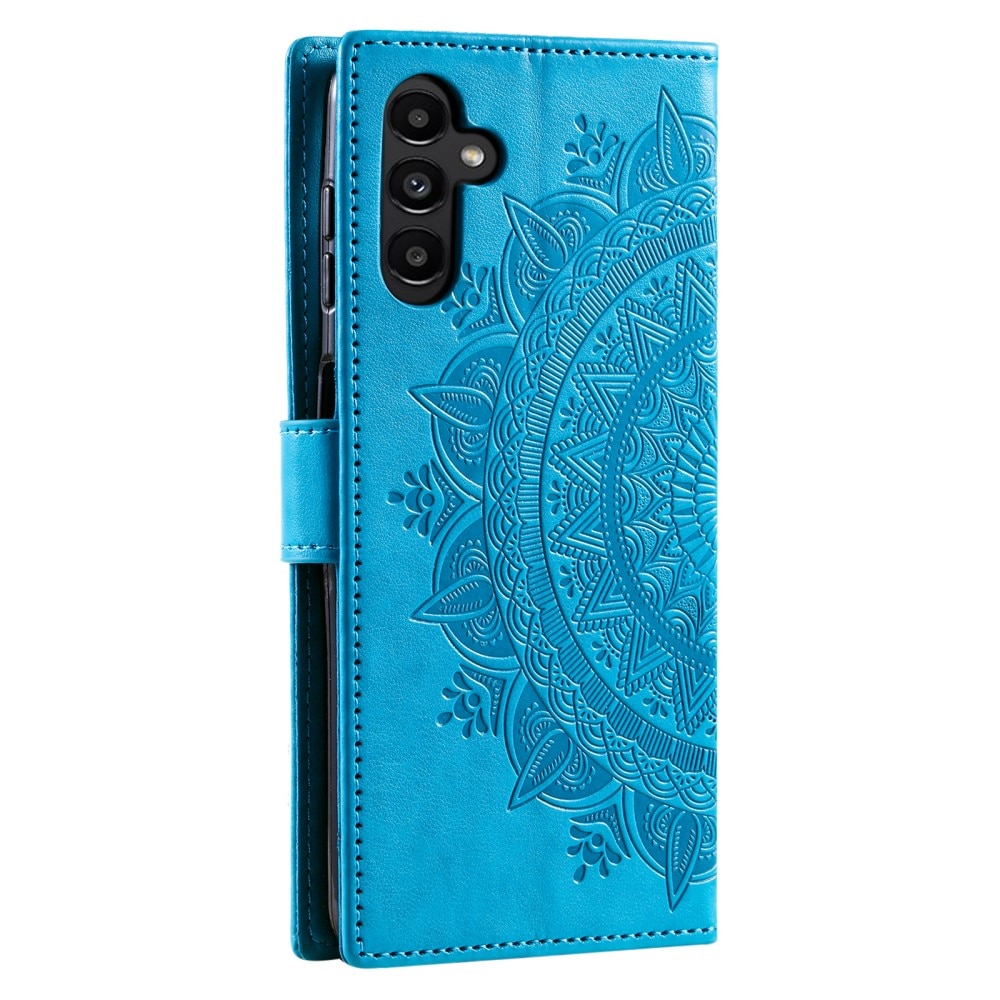 Läderfodral Mandala Samsung Galaxy A16 blå