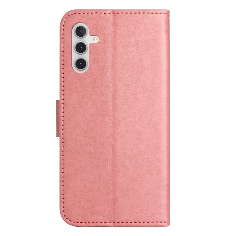 Läderfodral Fjärilar Samsung Galaxy A16 rosa