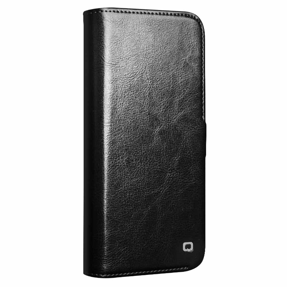 iPhone 16 Pro Max Leather Wallet Case Black