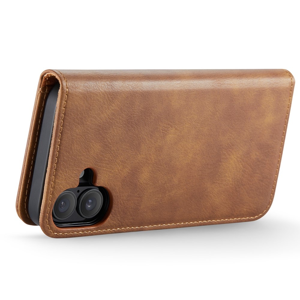 Magnet Wallet iPhone 16 Plus Cognac