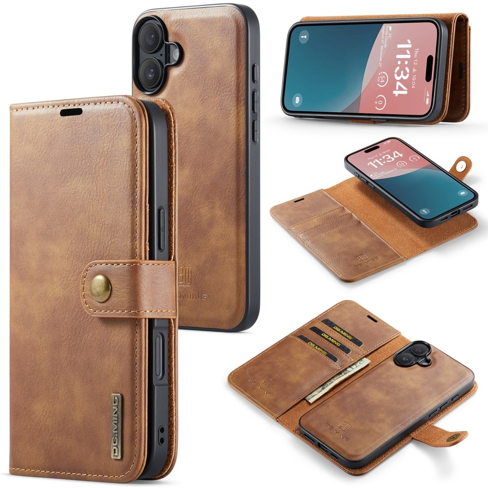 Magnet Wallet iPhone 16e Cognac