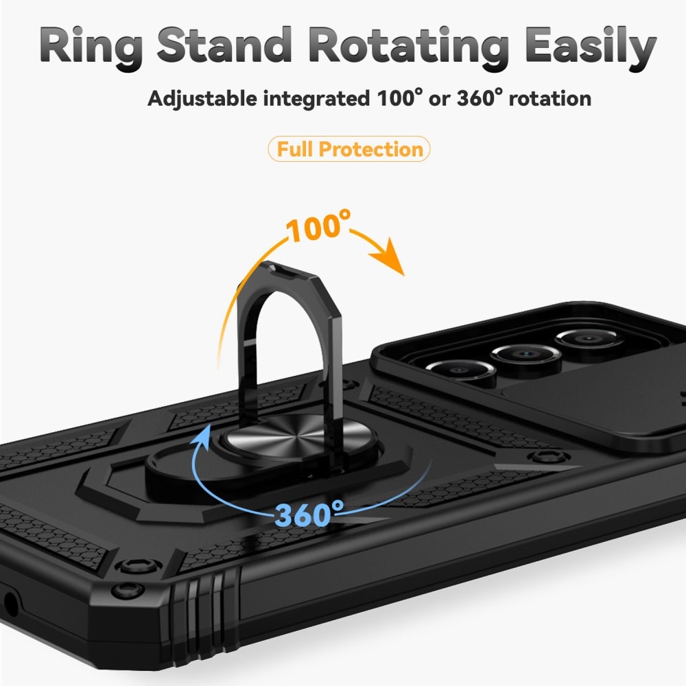 Hybridskal Ring + Kameraskydd Samsung Galaxy A16 Svart