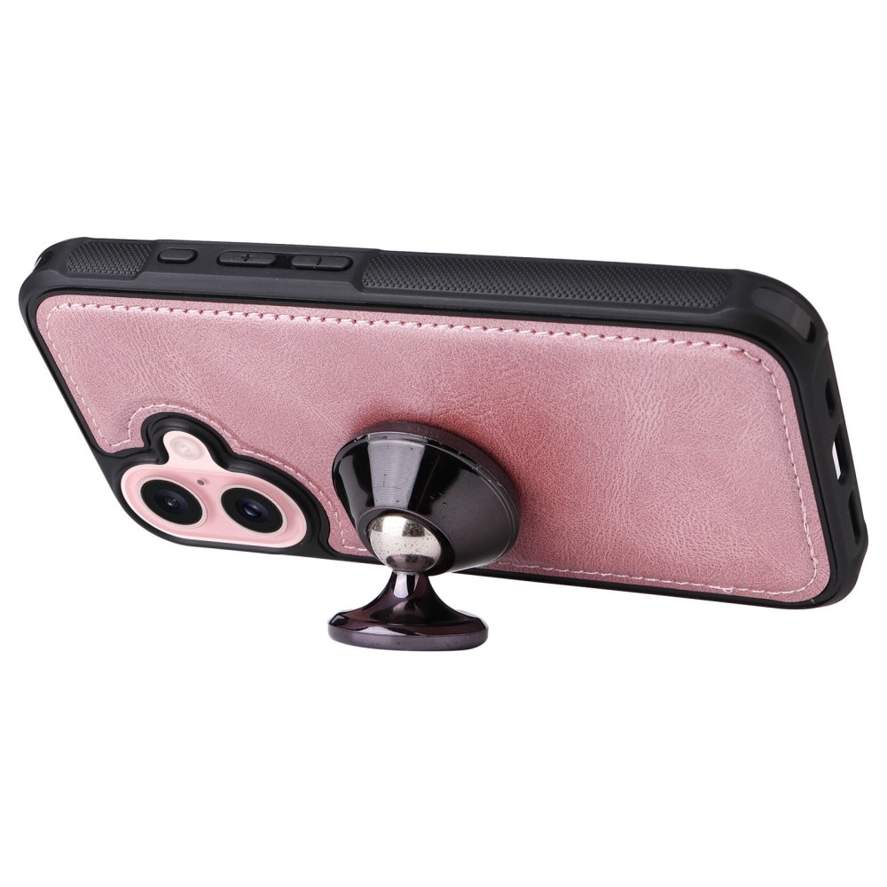 Magnet Leather Multi-Wallet iPhone 16 rosa