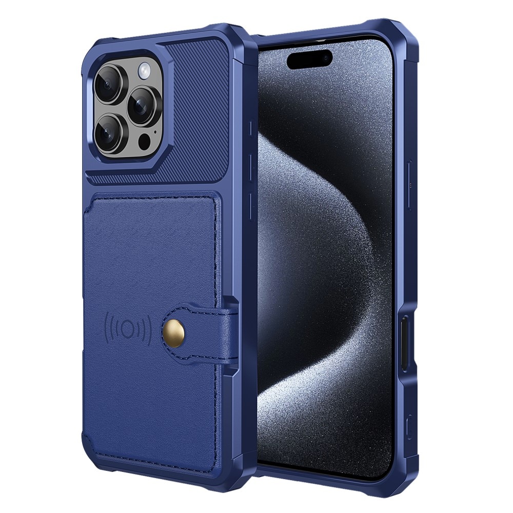 Tough Multi-slot Case iPhone 16 Pro blå