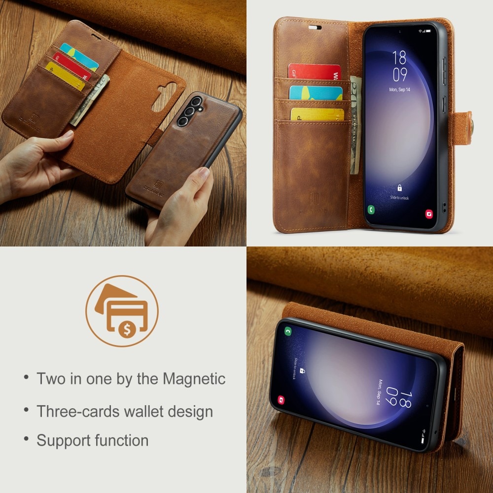 Magnet Wallet Samsung Galaxy S24 FE Cognac