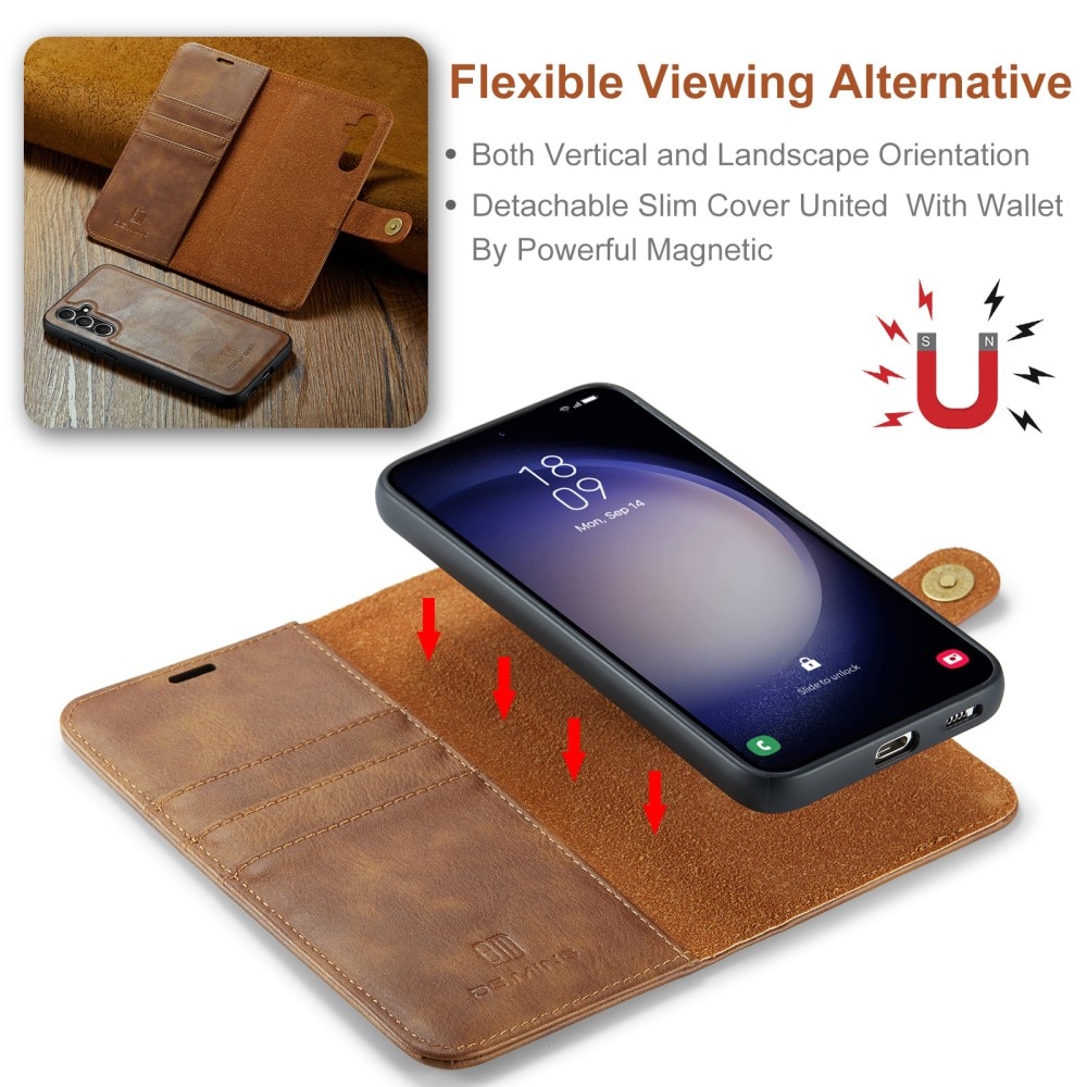 Magnet Wallet Samsung Galaxy S24 FE Cognac