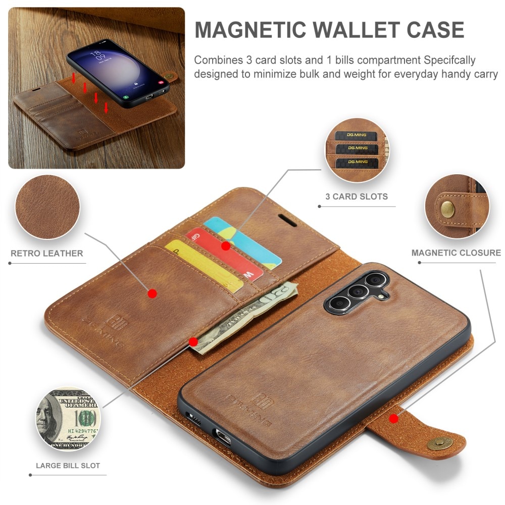 Magnet Wallet Samsung Galaxy S24 FE Cognac