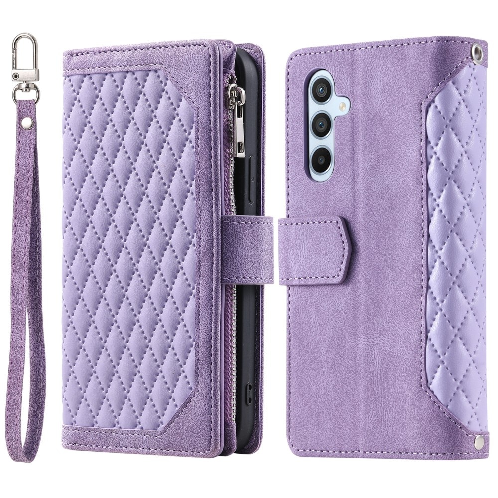 Plånboksväska Samsung Galaxy S25 Plus Quilted Rosa