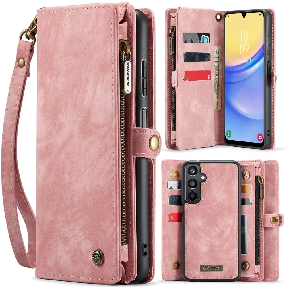 Multi-slot Plånboksfodral Samsung Galaxy A16 rosa