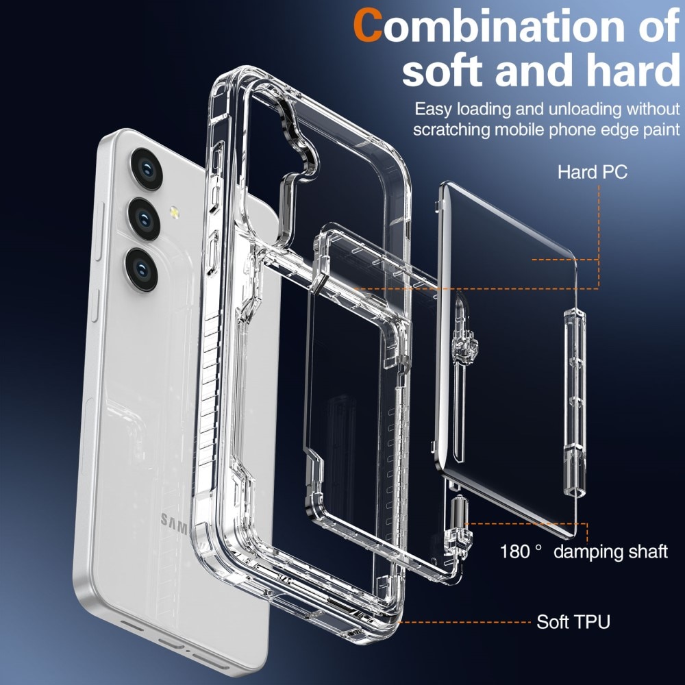 Hybridskal Kortfack Kickstand Samsung Galaxy S25 transparent