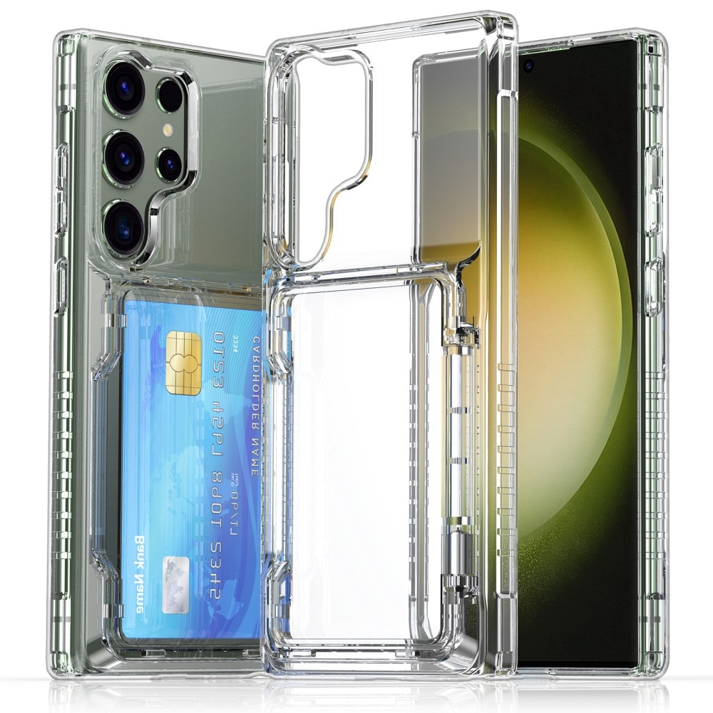 Hybridskal Kortfack Kickstand Samsung Galaxy S25 Ultra transparent