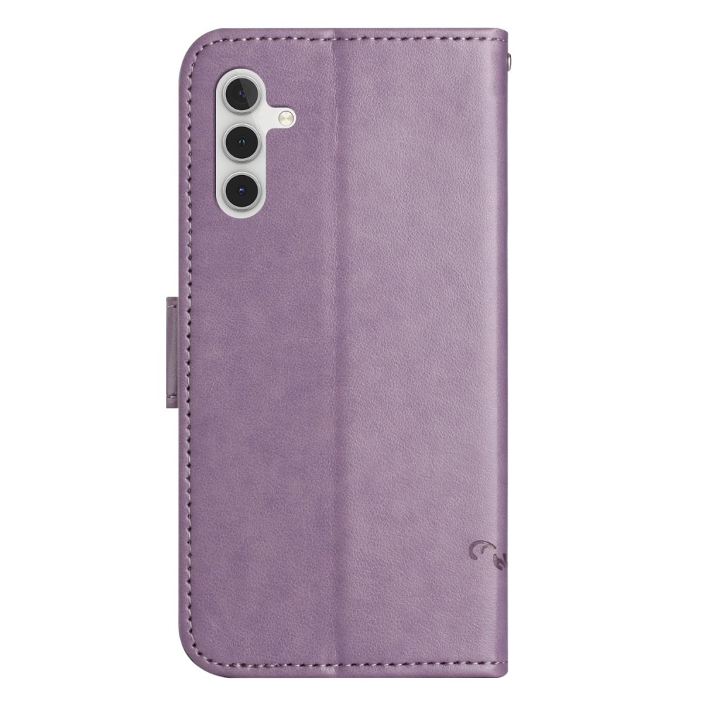 Läderfodral Fjärilar Samsung Galaxy A36 lila