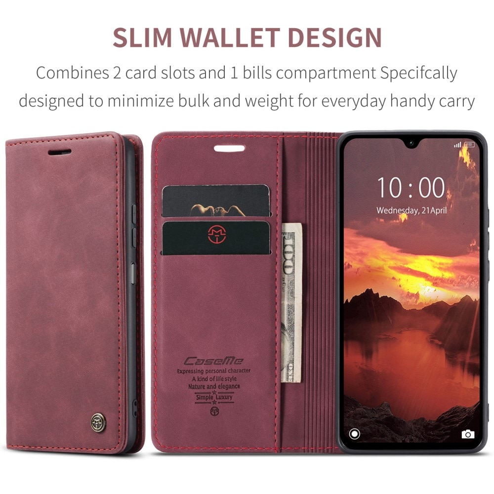 Slim Plånboksfodral Xiaomi Redmi 14C Röd