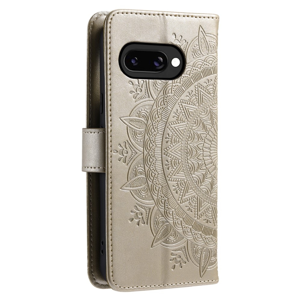 Läderfodral Mandala Google Pixel 9a Guld