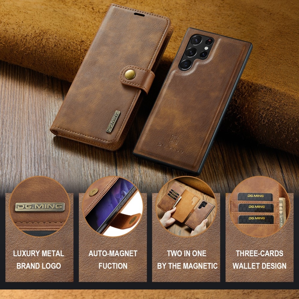 Magnet Wallet Samsung Galaxy S25 Ultra Cognac