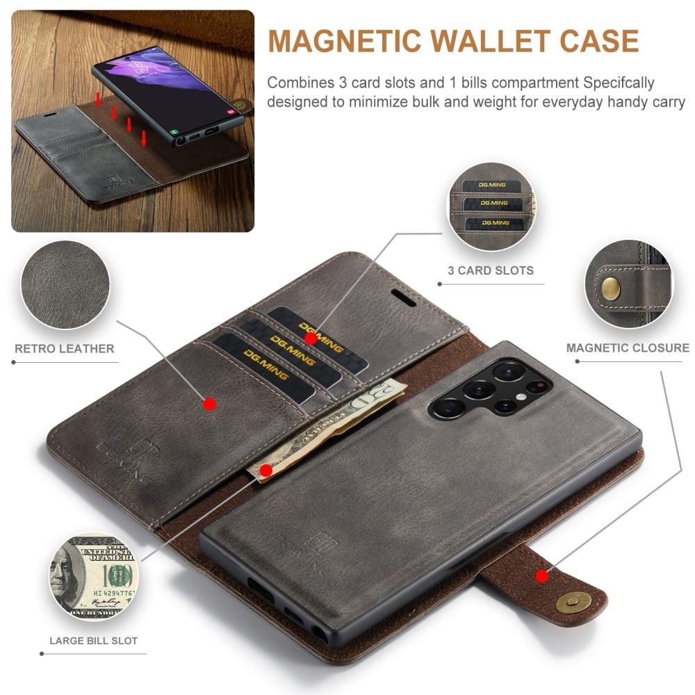 Magnet Wallet Samsung Galaxy S25 Ultra Brown