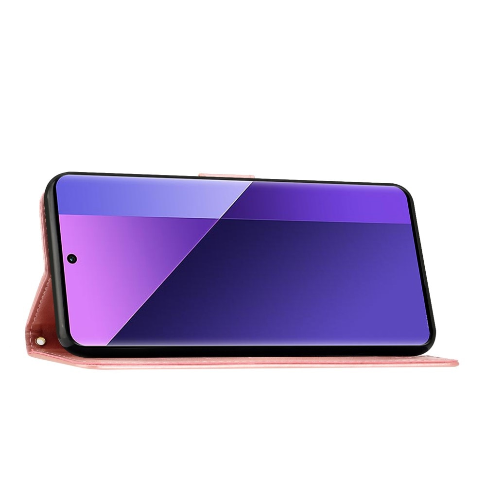 Läderfodral Fjärilar Samsung Galaxy A36 Roséguld