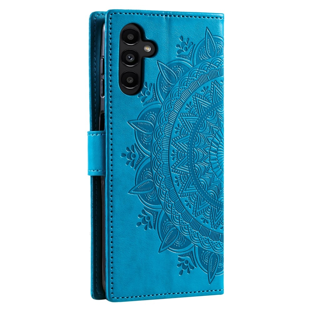 Läderfodral Mandala Samsung Galaxy A36 blå