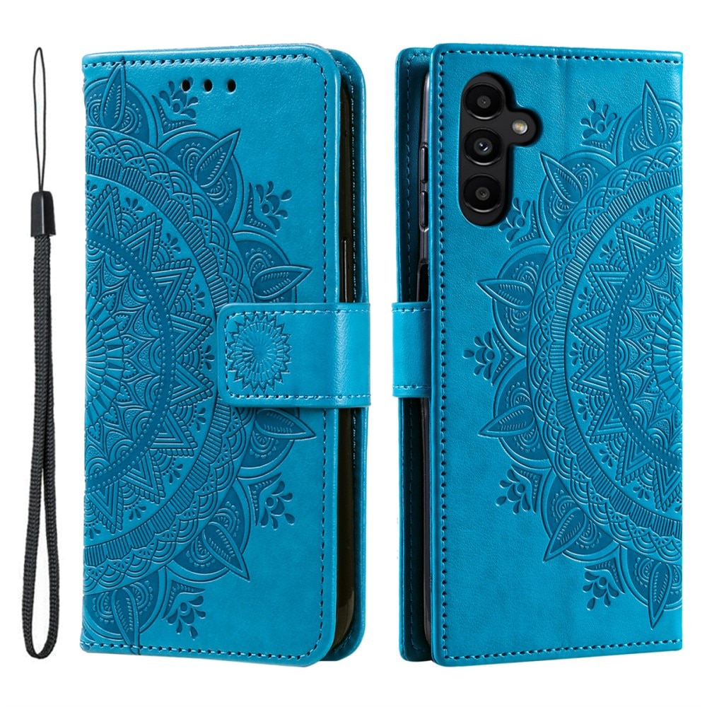 Läderfodral Mandala Samsung Galaxy A56 blå