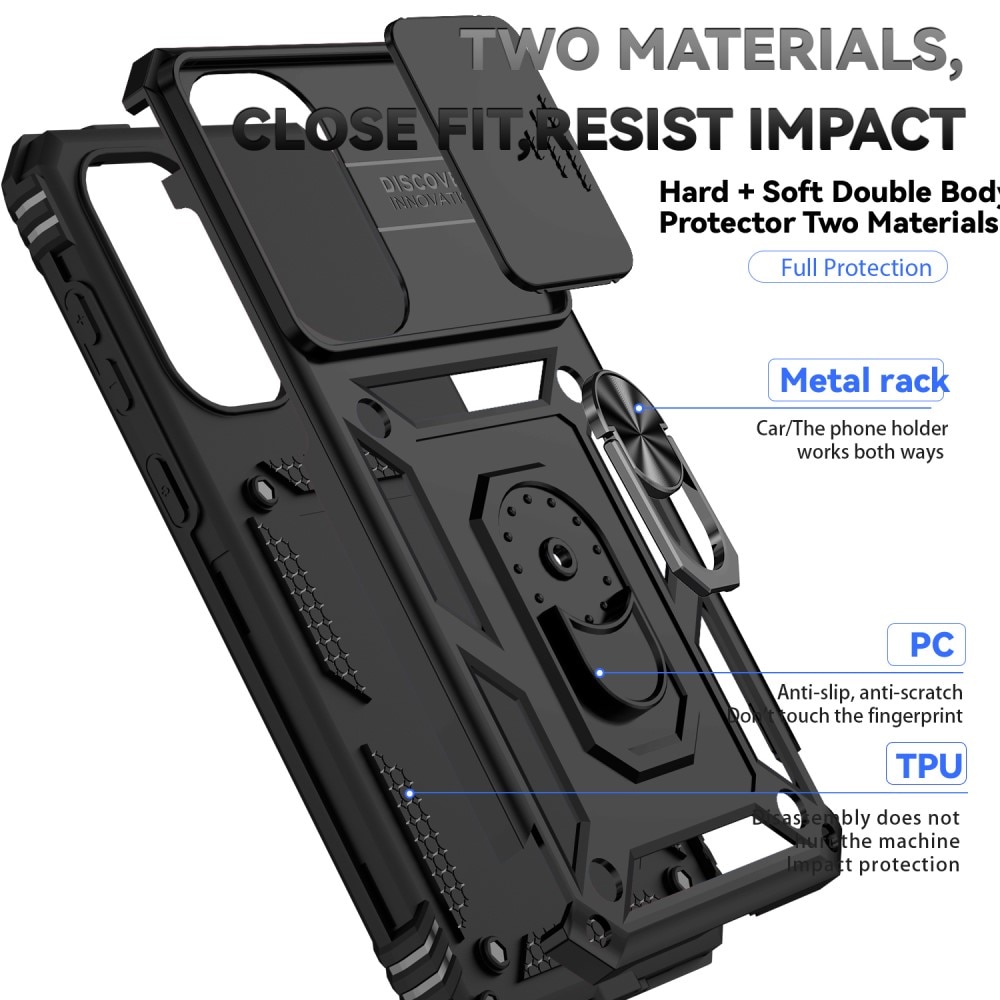 Hybridskal Ring + Kameraskydd Samsung Galaxy A36 Svart