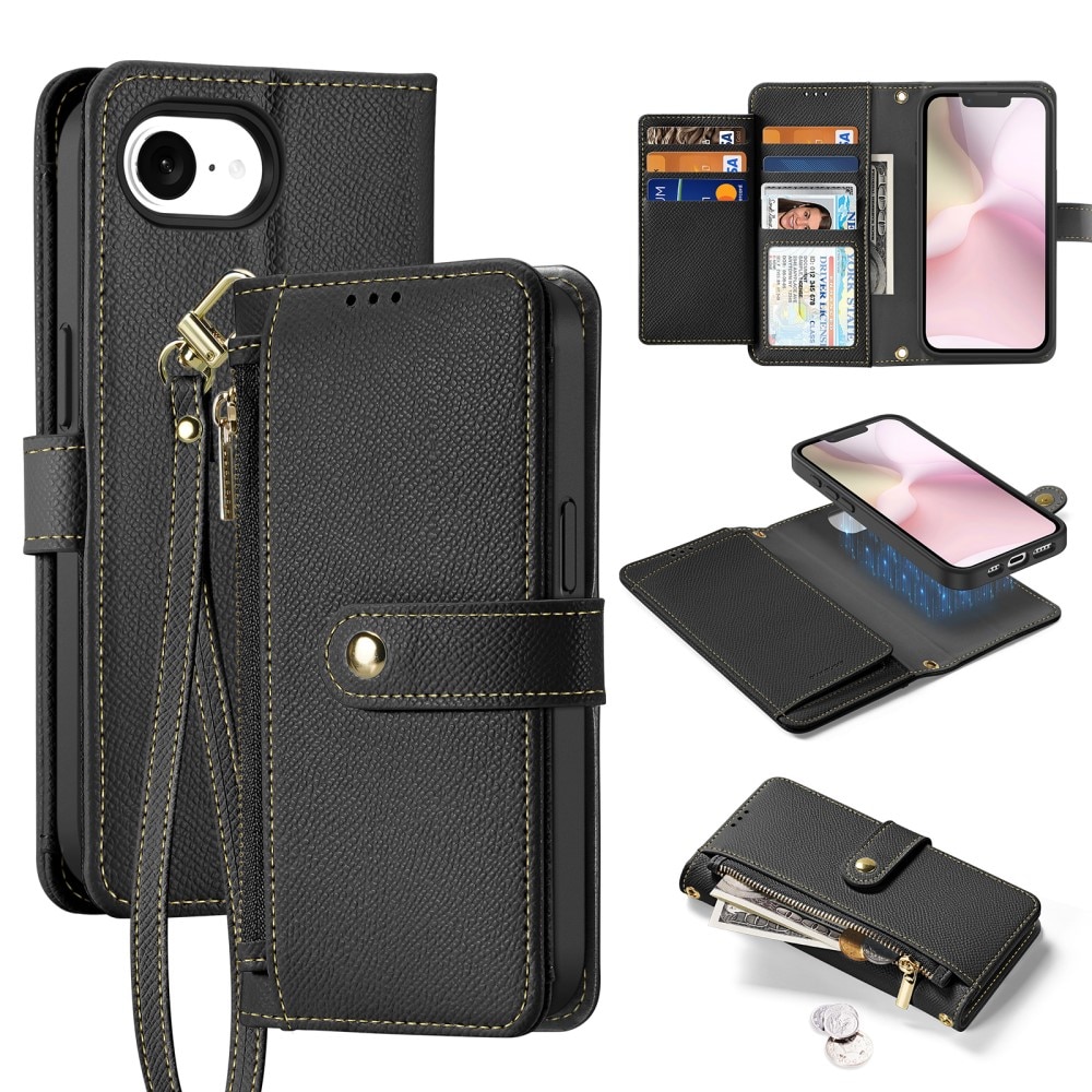 Lawa Series Magnetic Wallet Case iPhone 16e - Black