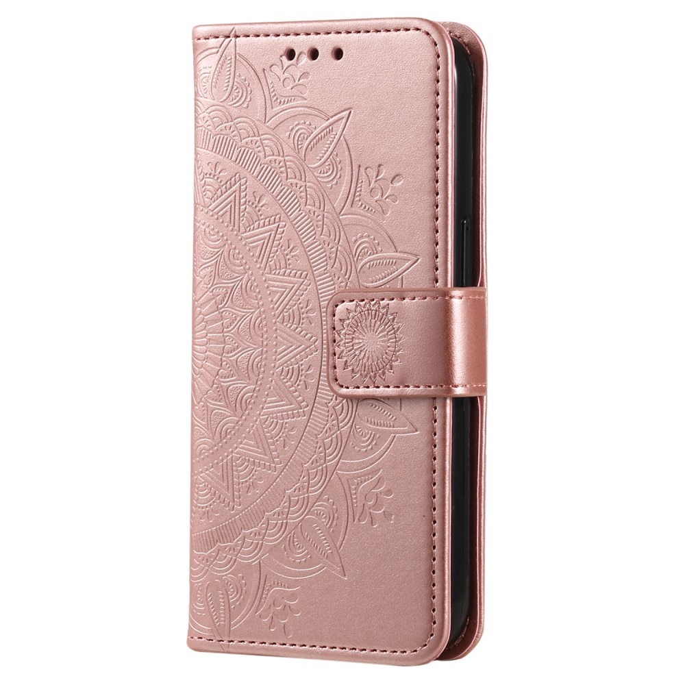 Läderfodral Mandala Xiaomi Redmi Note 14 Pro Plus roséguld