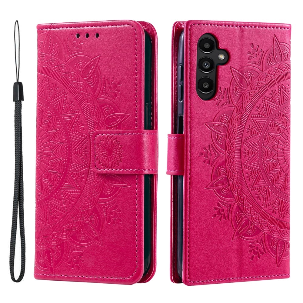 Läderfodral Mandala Samsung Galaxy A26 Cerise