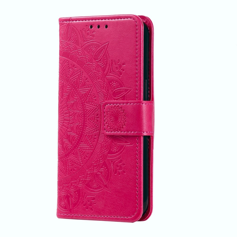 Läderfodral Mandala Samsung Galaxy A26 Cerise