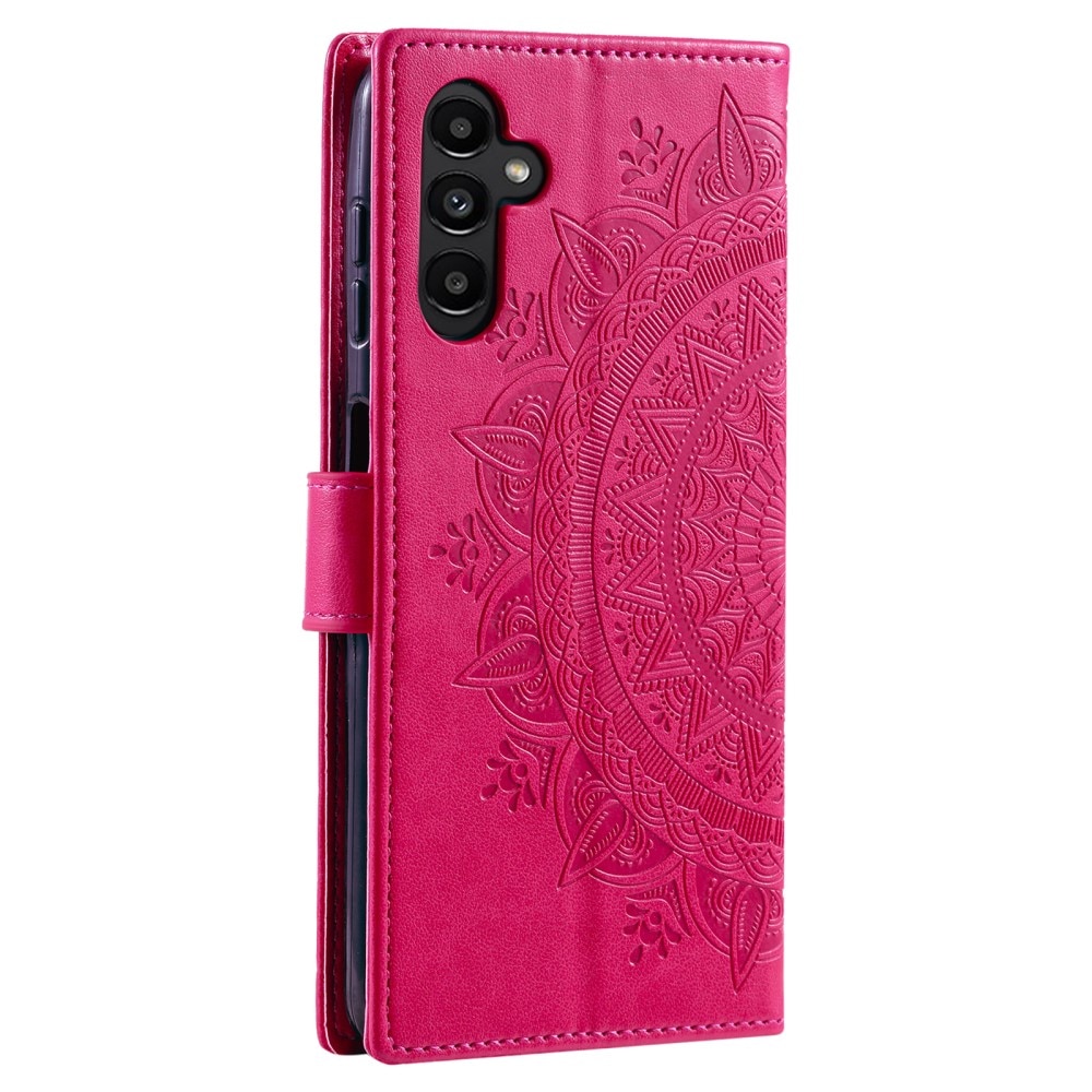 Läderfodral Mandala Samsung Galaxy A26 Cerise